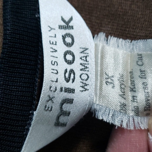 Exclusively Misooksize 3x brown black zip up cardigan - Picture 7 of 7